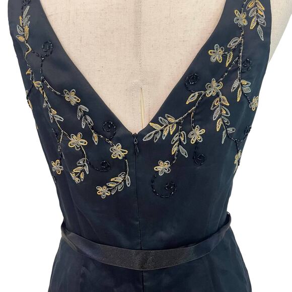 Laundry by Shelli Segal 100% Silk Lined Tulle Embroidered Dress Sz 6 - Picture 5 of 7